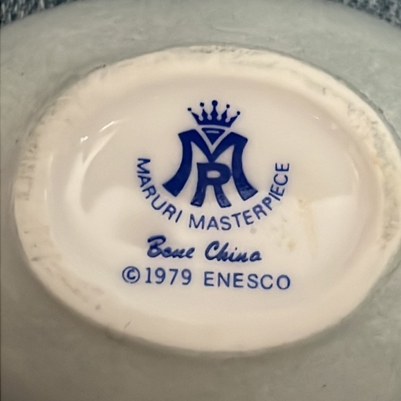 Vintage Enesco Robin Egg Trinket Box 1979 Bone China Maruri Masterpiece - Picture 8 of 8